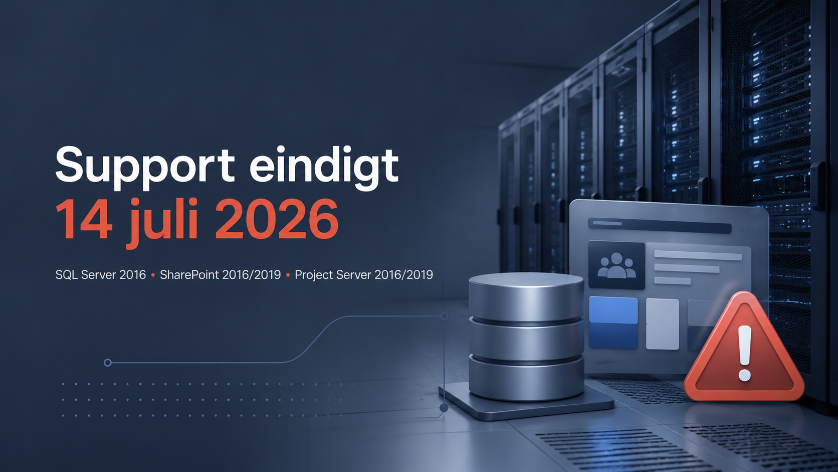 Ondersteuning SQL Server en SharePoint 2016/2019 beëindigd