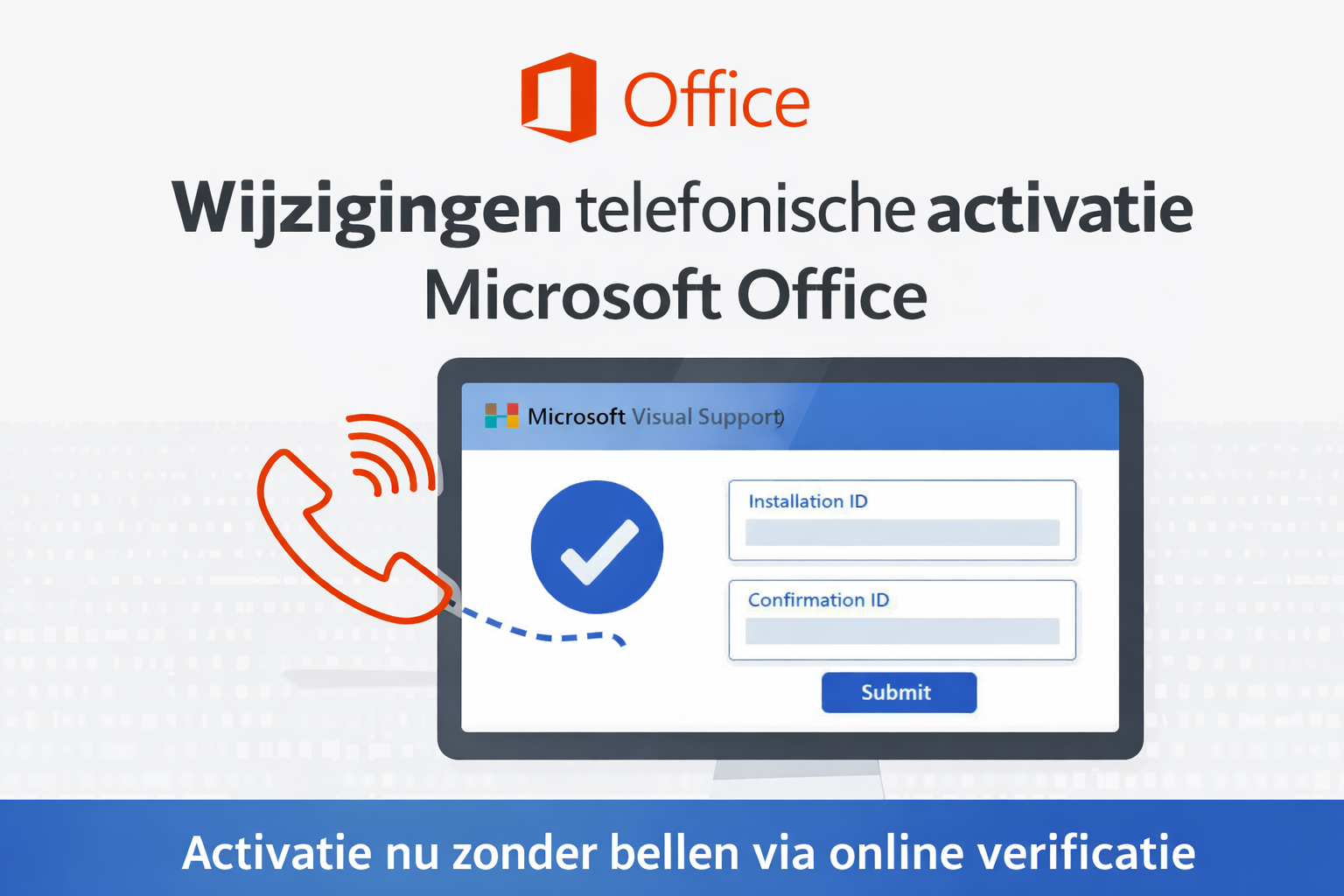 Wijzigingen in telefonische activatie Microsoft Office